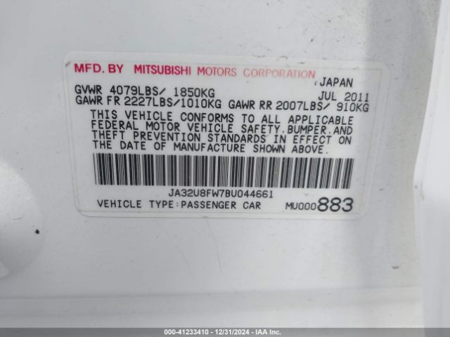 2011 MITSUBISHI LANCER JA32U8FW7BU044661 Photo 8