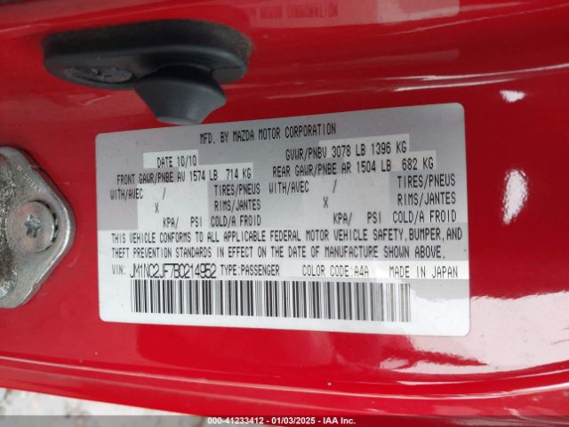 2011 MAZDA MX-5 MIATA JM1NC2JF7B0214952 Photo 8