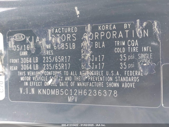 KIA Sedona 2017 KNDMB5C12H6236378 Image 9