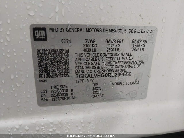 3GKALVEG0RL299556 GMC Terrain Awd Slt