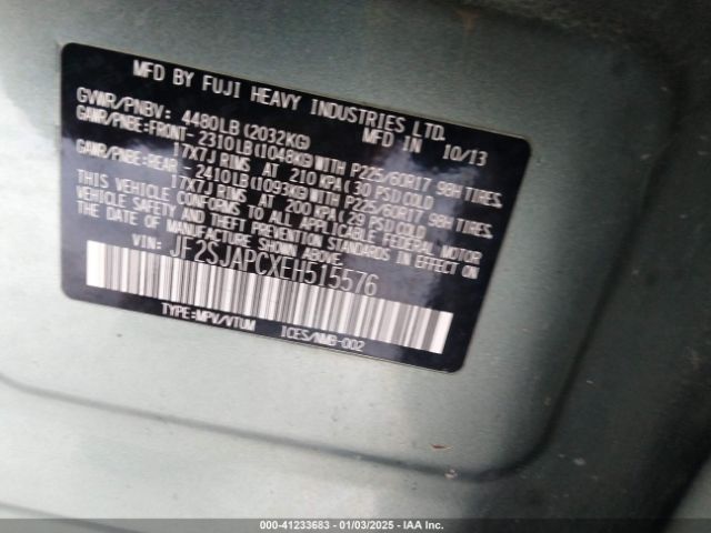 JF2SJAPCXEH515576 Subaru Forester 2.5i Touring
