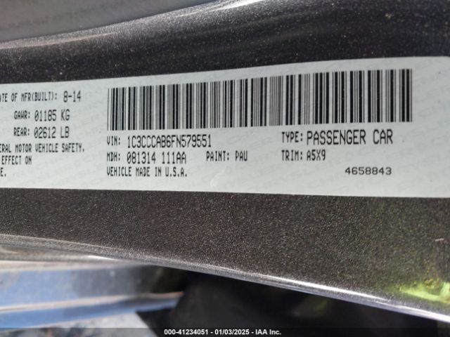 2015 CHRYSLER 200 1C3CCCAB6FN579551 Photo 8