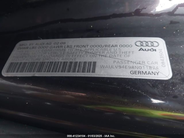 2008 AUDI A8 WAULV94E98N011874 Photo 8
