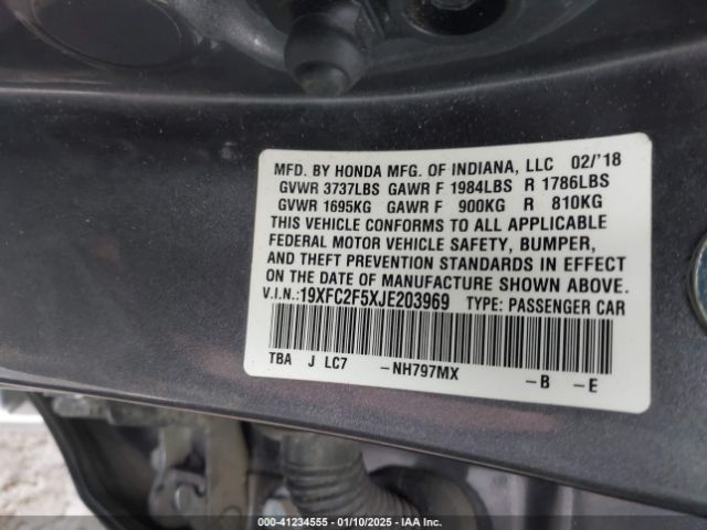 19XFC2F5XJE203969 Honda Civic Lx