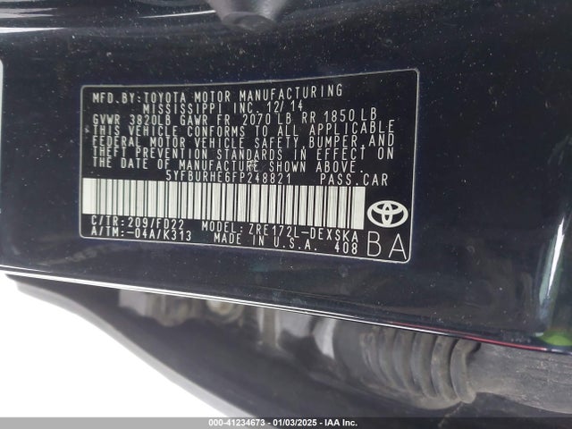 Toyota Corolla S Plus 2015 5YFBURHE6FP248821 Image 9