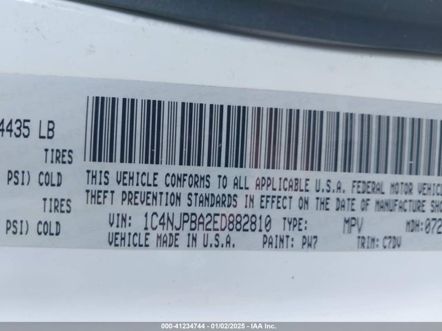 Jeep Patriot Sport 2014 1C4NJPBA2ED882810 Image 9
