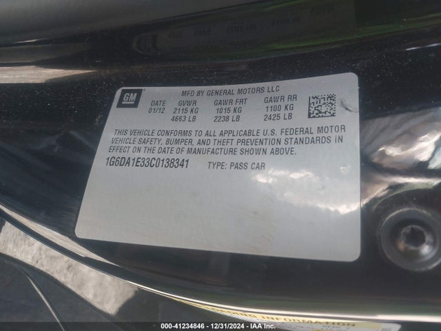 2012 CADILLAC CTS 1G6DA1E33C0138341 Photo 8