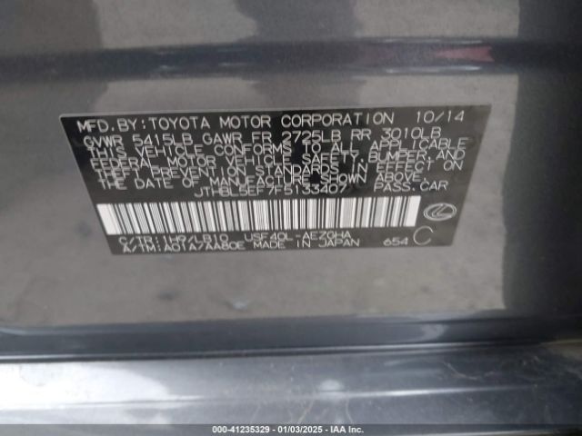 JTHBL5EF7F5133407 Lexus LS 460