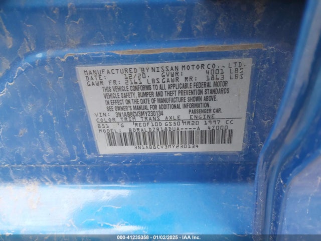 3N1AB8CV3MY230134 Nissan Sentra Sv Xtronic Cvt