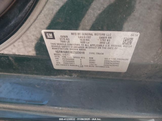 1GTR1UEC0EZ323918 GMC Sierra 1500 Sle