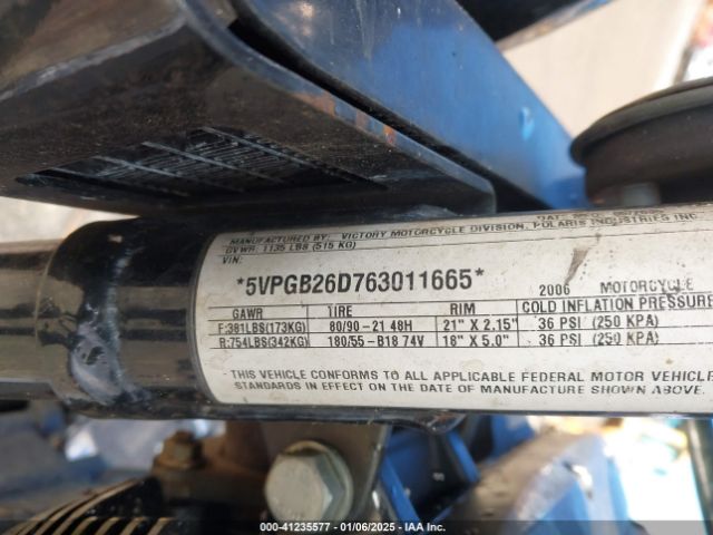 2006 VICTORY MOTORCYCLES VEGAS 5VPGB26D763011665 Photo 9