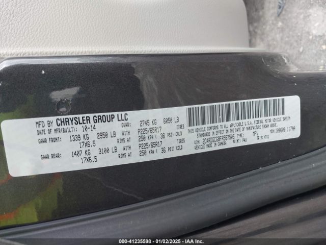 2C4RDGCG8FR567505 Dodge Grand Caravan Sxt