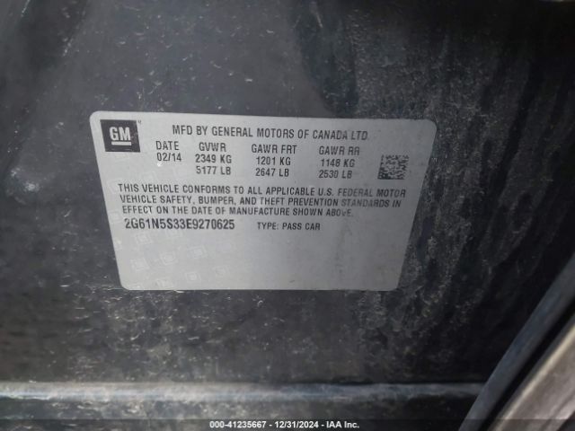 2G61N5S33E9270625 Cadillac XTS LUXURY