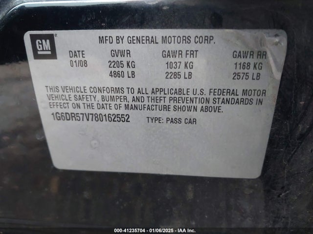 2008 CADILLAC CTS 1G6DR57V780162552 Photo 8