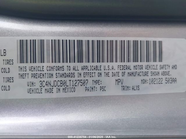 3C4NJDCB0LT127507 Jeep Compass Limited 4x4