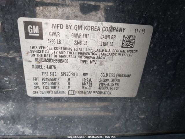 KL4CJASBXEB605406 Buick Encore