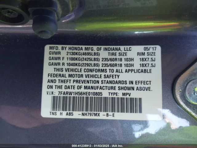 7FARW1H56HE010805 Honda CR-V EX