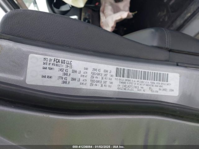 1C4RDJAG7FC170019 Dodge Durango Sxt