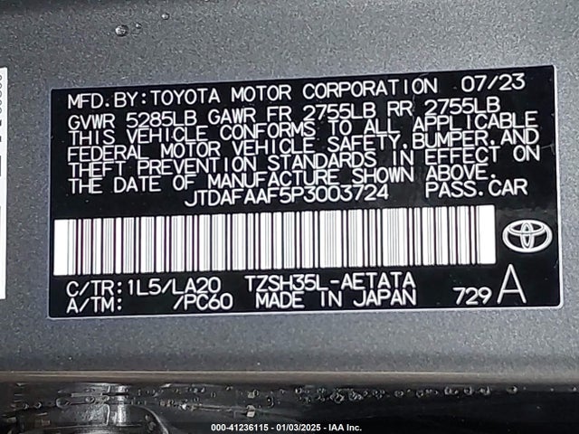 JTDAFAAF5P3003724 Toyota Crown Platinum