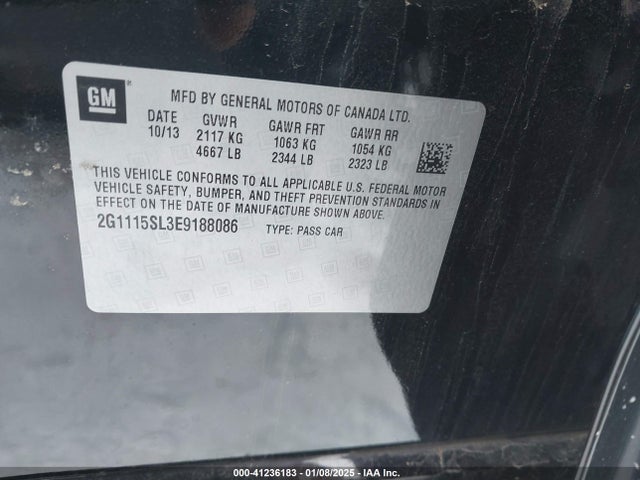 Chevrolet IMPALA 1LT 2014 2G1115SL3E9188086 Image 9