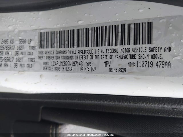 Jeep Cherokee Latitude 2016 1C4PJMCB2GW197146 Image 9