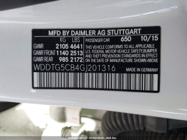 WDDTG5CB4GJ201316 Mercedes-Benz Amg Gla 45 4matic