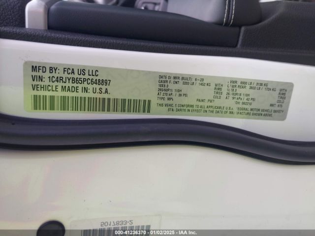 1C4RJYB65PC648897 Jeep Grand Cherokee 4xe