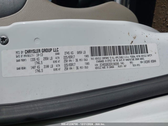 2C4RDGBG3ER190209 Dodge Grand Caravan American Value Pkg