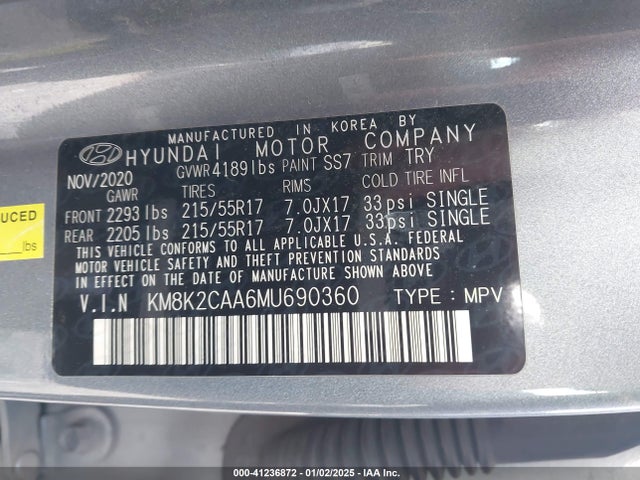 Hyundai Kona Sel 2021 KM8K2CAA6MU690360 Image 9