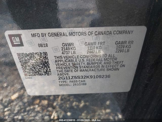 2G11Z5S32K9109236 Chevrolet IMPALA LT
