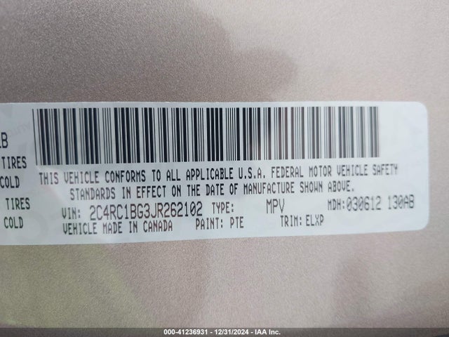 Chrysler Pacifica Touring L 2018 2C4RC1BG3JR262102 Image 9
