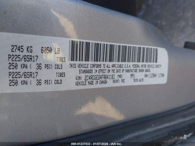 2C4RDGEG4FR641161 Dodge Grand Caravan R/t