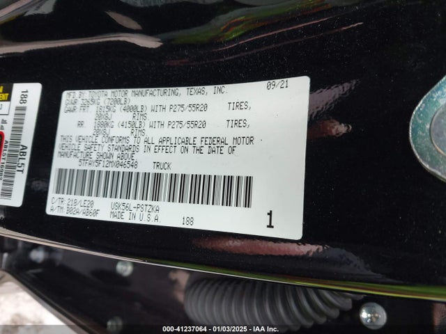 Toyota Tundra Platinum 2021 5TFAY5F12MX046548 Image 9