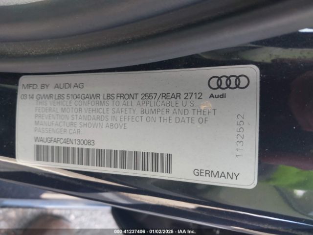 2014 AUDI A6 WAUGFAFC4EN130083 Photo 8