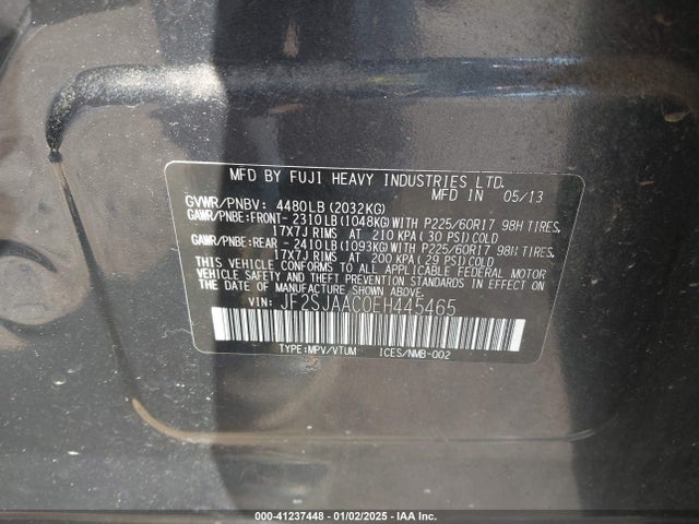 JF2SJAAC0EH445465 Subaru Forester 2.5i