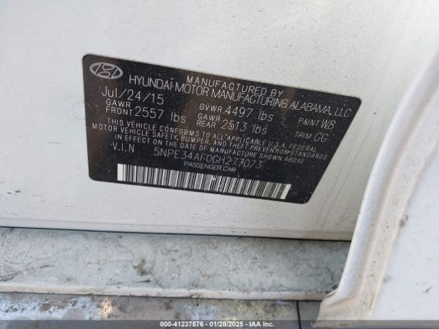 5NPE34AF0GH277073 Hyundai Sonata Sport/limited