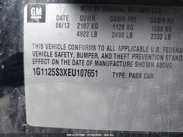 Chevrolet Impala 2lt 2014 1G1125S3XEU107651 Image 9