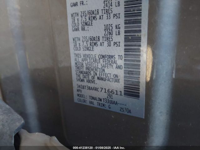 5N1BT3BA4RC716611 Nissan Rogue Sv Fwd