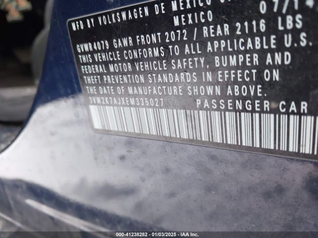 3VW2K7AJXEM335027 Volkswagen Jetta 2.0l S