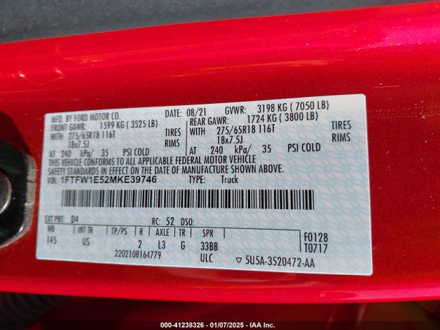 Ford F-150 Xlt 2021 1FTFW1E52MKE39746 Image 9