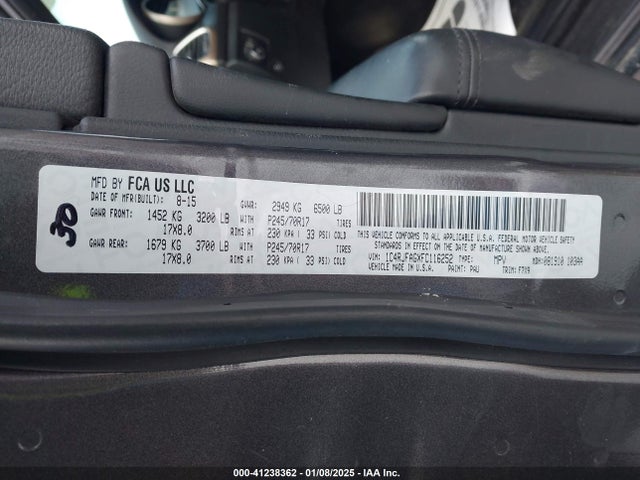 Jeep Grand Cherokee Laredo 2015 1C4RJFAGXFC116252 Image 9
