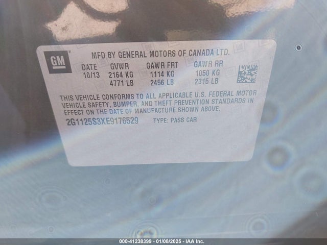 2G1125S3XE9176529 Chevrolet Impala 2lt