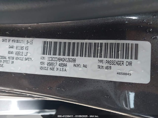 1C3CCCAB4GN126398 Chrysler 200 Limited
