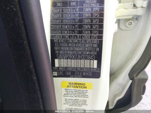 SALVP2RX7JH323843 Land Rover Range Rover Evoque Se/se Premium