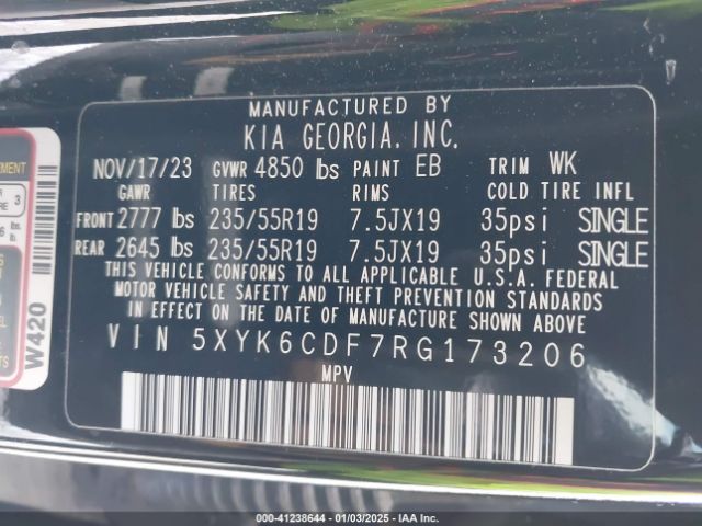 5XYK6CDF7RG173206 KIA Sportage X-line