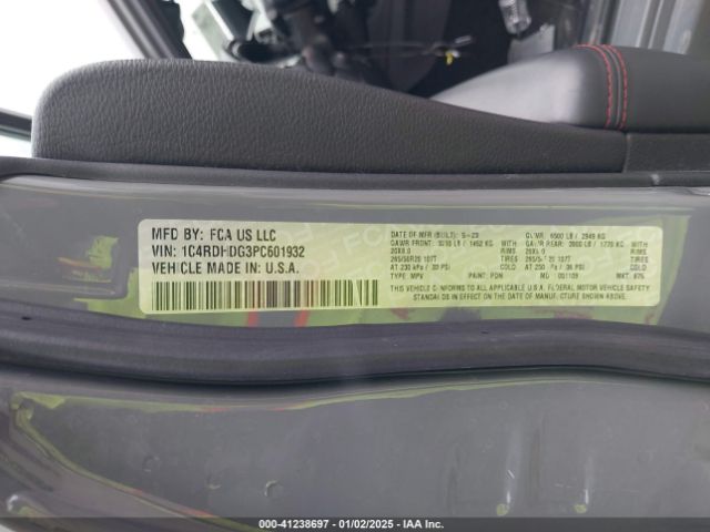 1C4RDHDG3PC601932 Dodge Durango Gt Plus Rwd