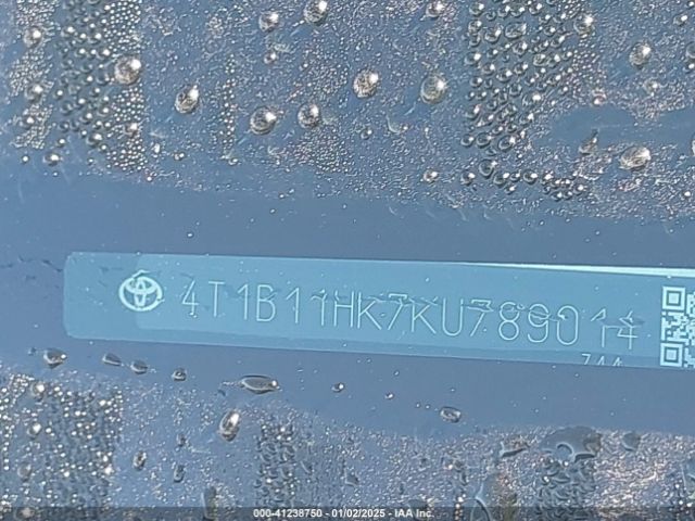 4T1B11HK7KU789014 Toyota CAMRY XLE