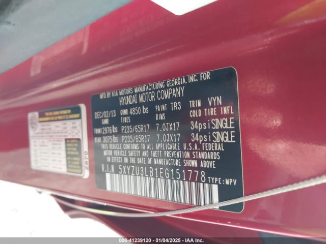 5XYZU3LB1EG151778 Hyundai Santa Fe Sport 2.4l