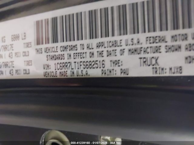 1C6RR7LT1FS682516 RAM 1500 Outdoorsman