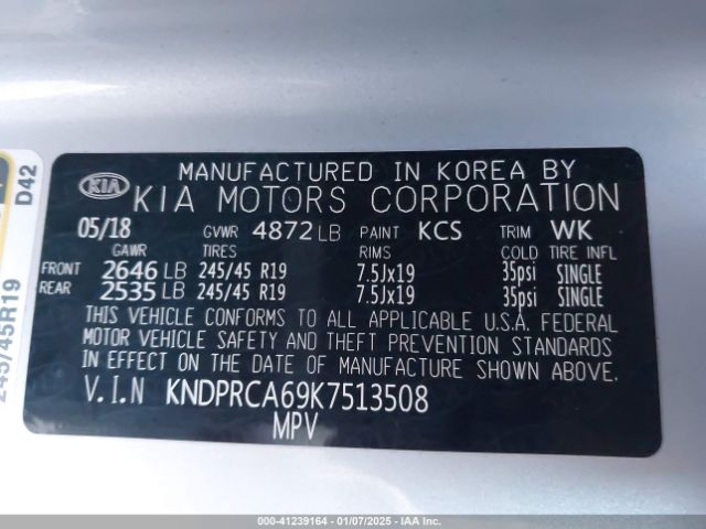 KNDPRCA69K7513508 KIA Sportage Sx Turbo
